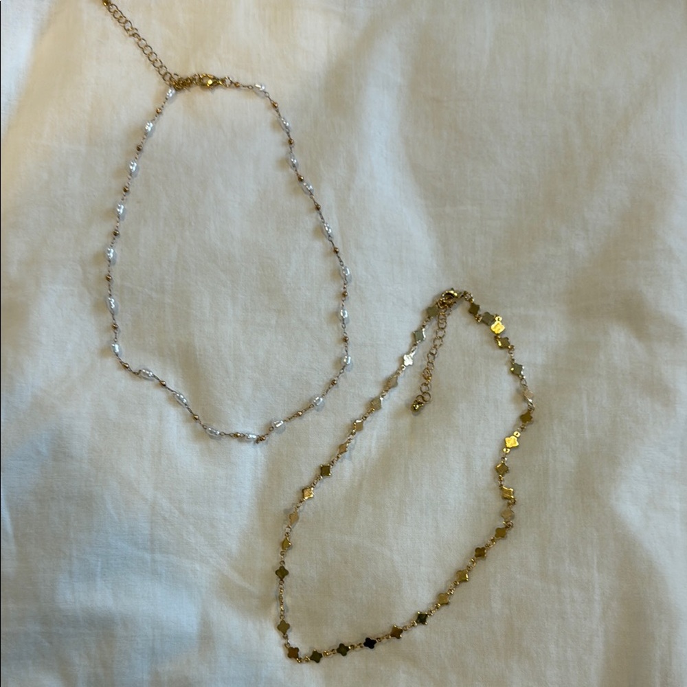 Elegant Gold and Silver Necklace Set